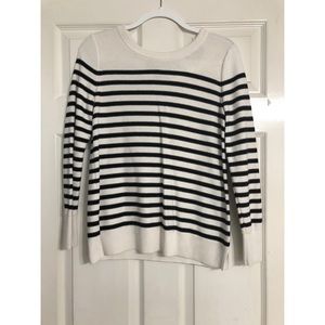 Banana Republic Striped Sweater with Bow Tie Back